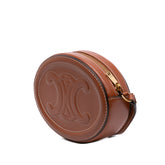 Small Calfskin Cuir Triomphe Oval Crossbody